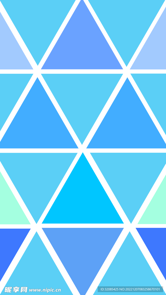 浅蓝色系三角几何排列背景