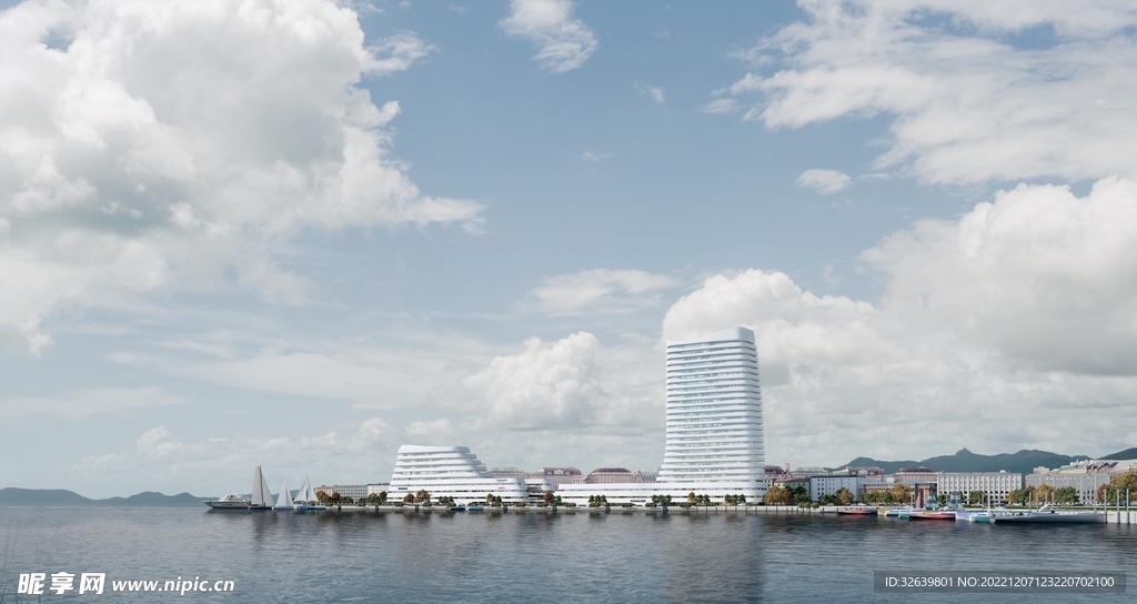 滨海建筑效果图