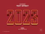 2023立体效果字