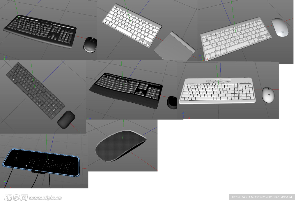 C4D模型键盘鼠标