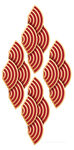 红色花纹 