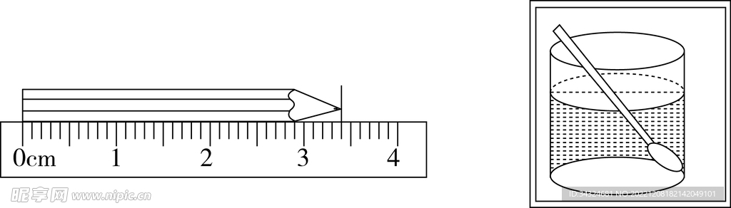 测量铅笔图