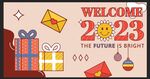 2023年新年手幅海报横幅