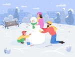 堆雪人