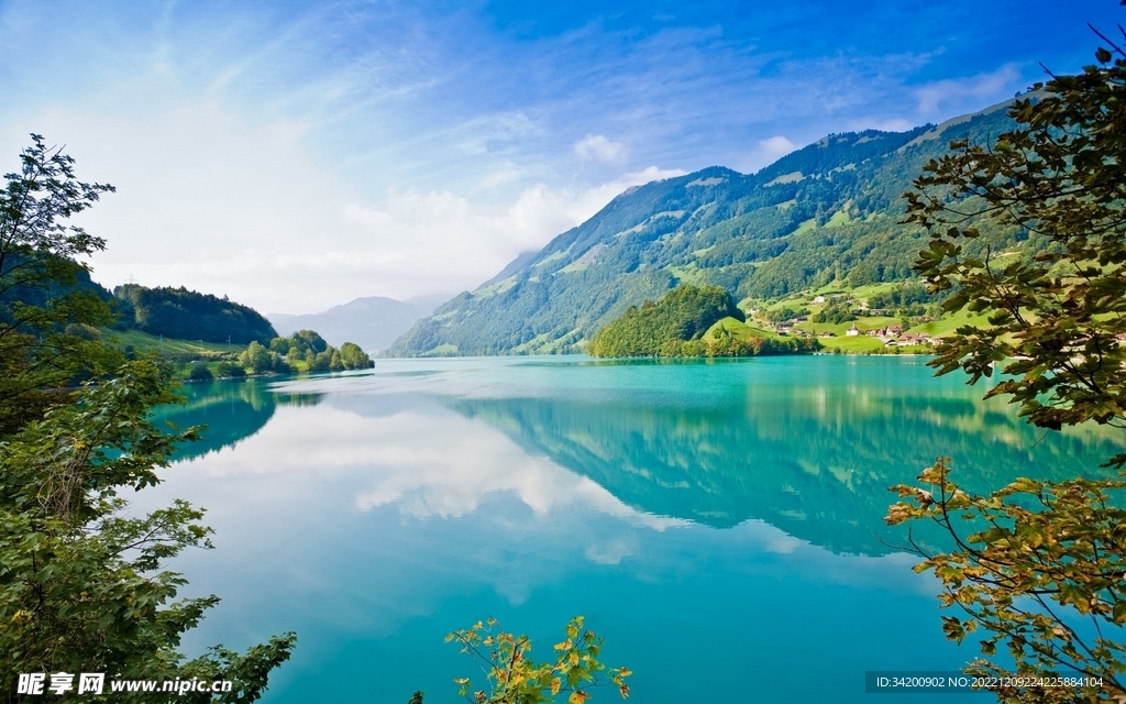 风景图 湖水 