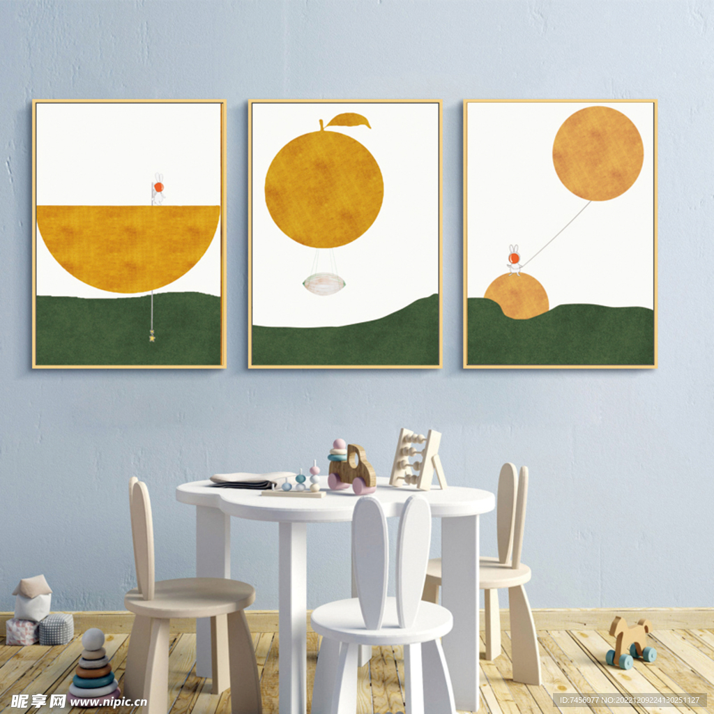 半圆时尚圆唯美艺术三联挂画