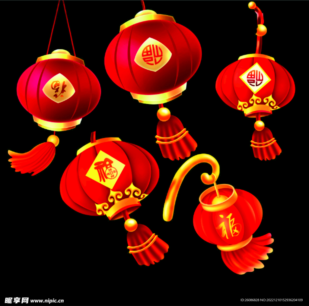 新年春节红灯笼元素