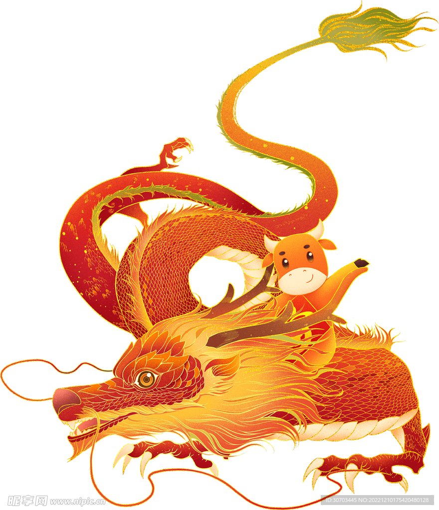 红色的龙