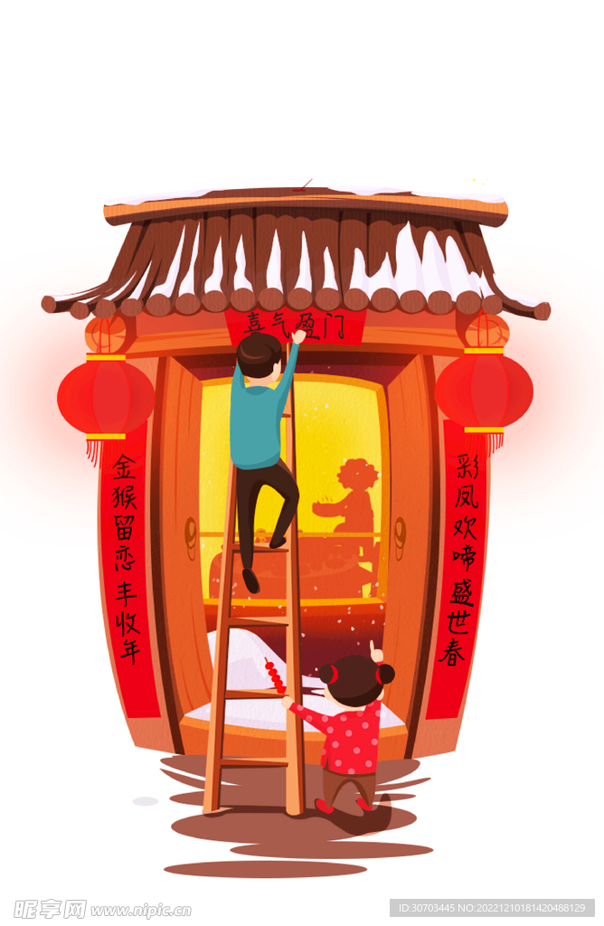 屋檐和灯笼