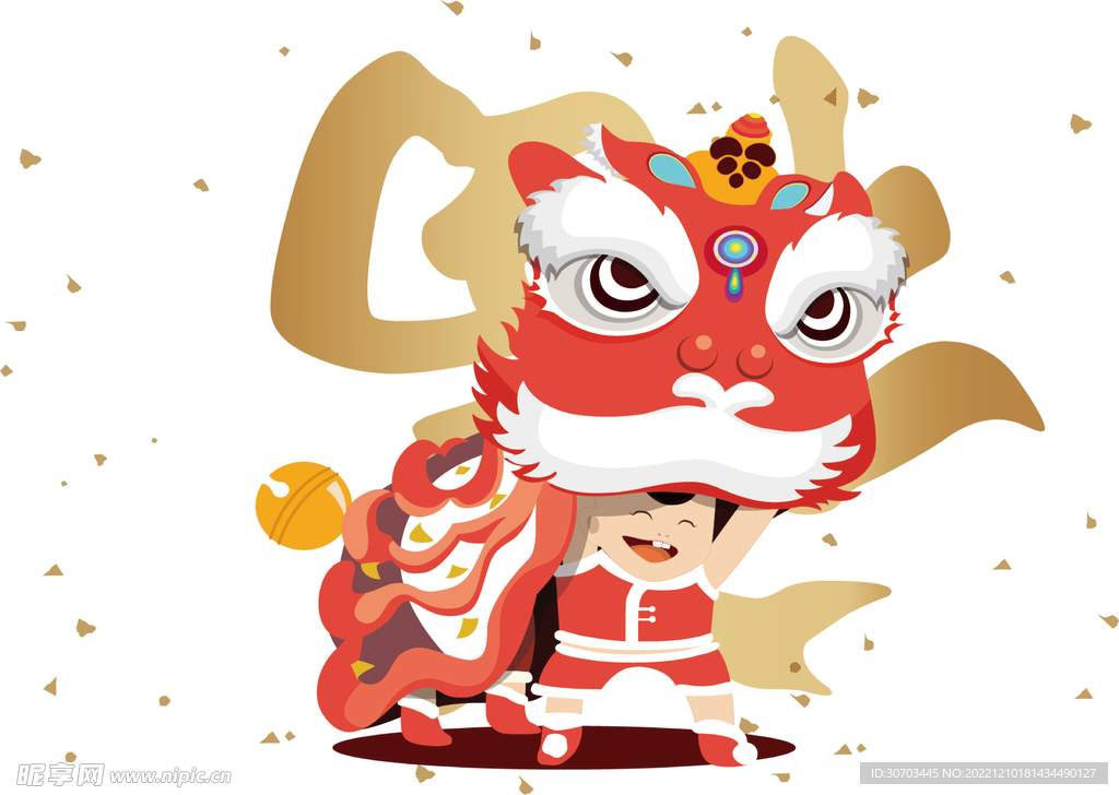 小孩和狮子