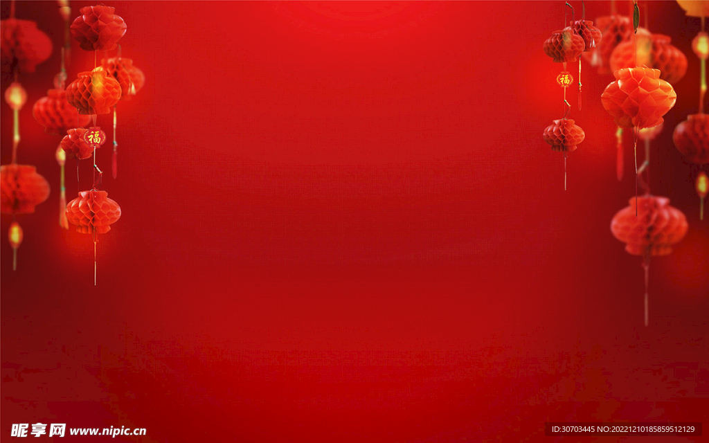红色背景和灯笼