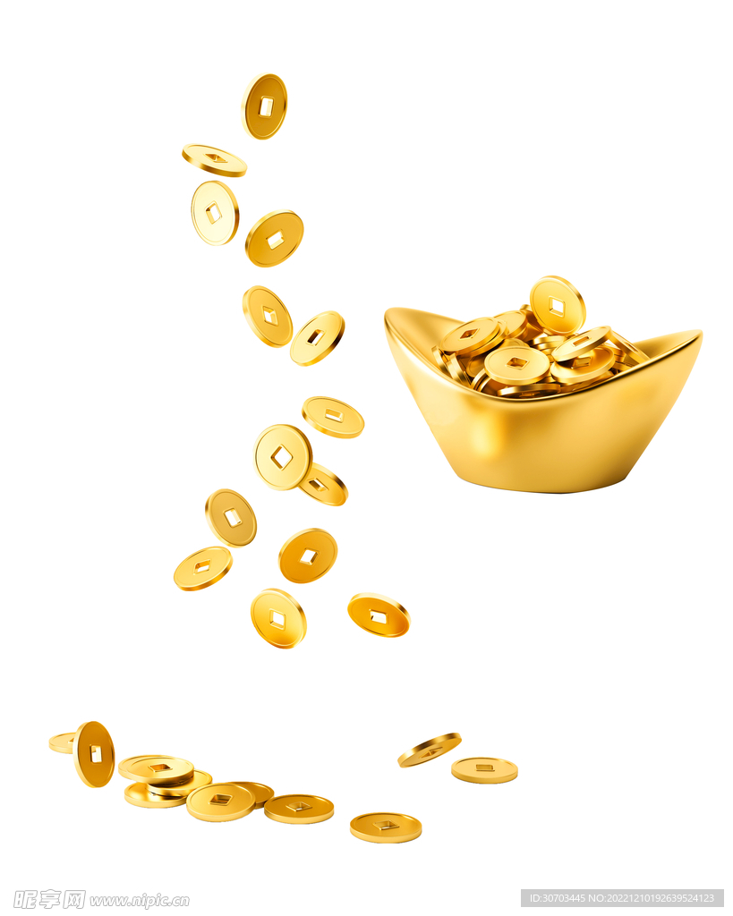 金色钱币