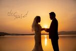 夕阳 婚纱照