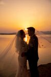 夕阳 婚纱照 