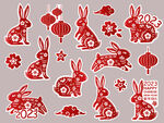 兔子剪纸