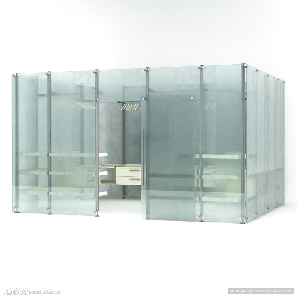 C4D模型 玻璃房子