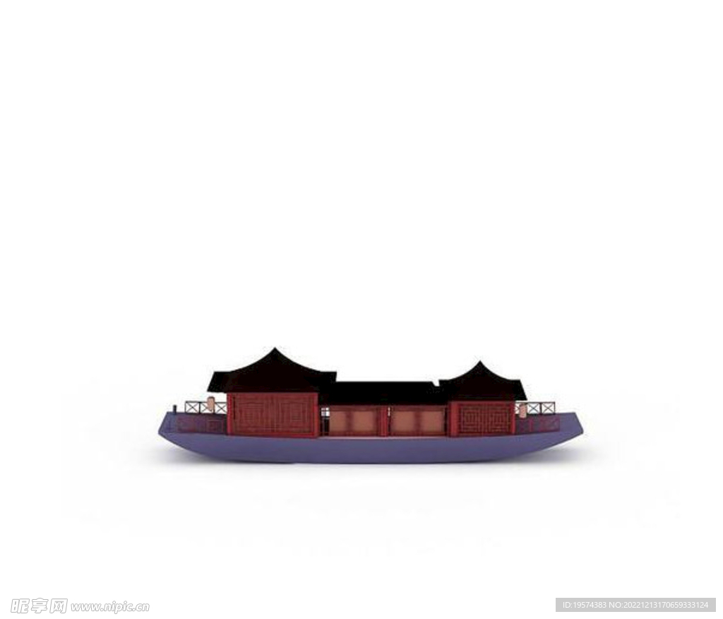 C4D模型船舫