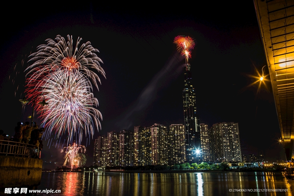 烟花夜空素材图片