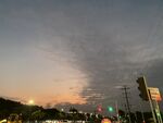 回家路上夕阳