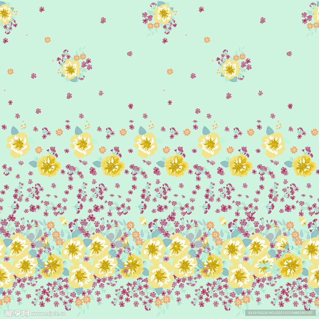 数码印花定位花