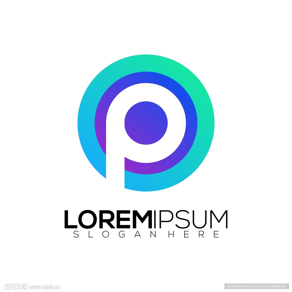 企业渐变LOGO设计矢量