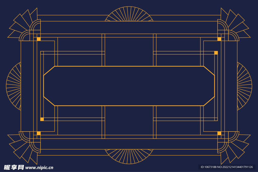 金色线条暗色背景