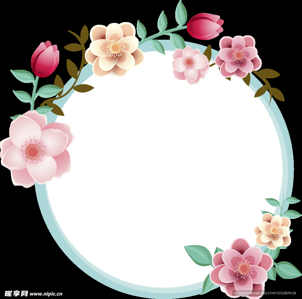 花朵标签免抠图