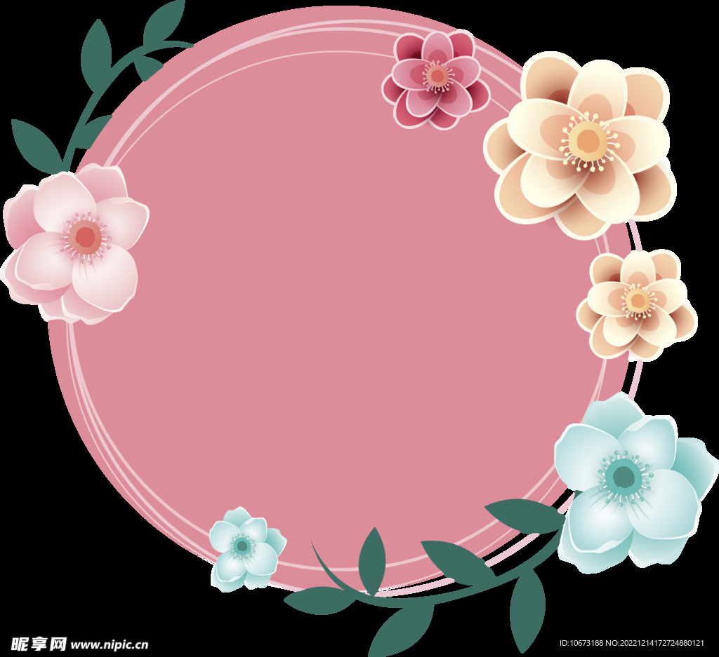 花朵标签免抠图
