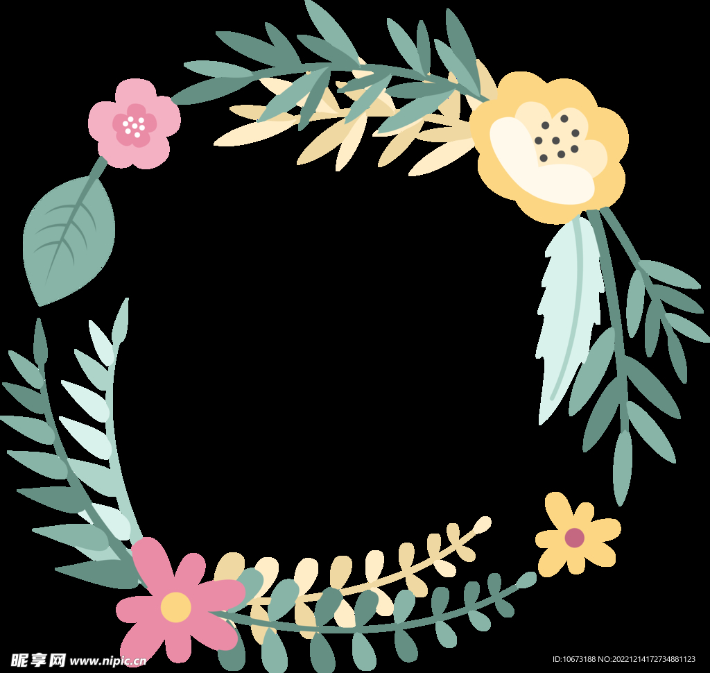 花朵标签免抠图