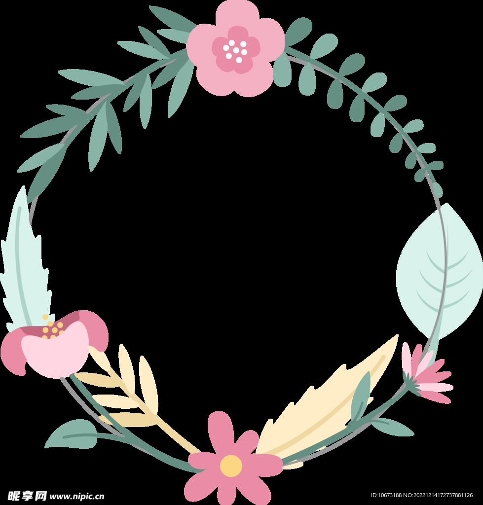 花朵标签免抠图