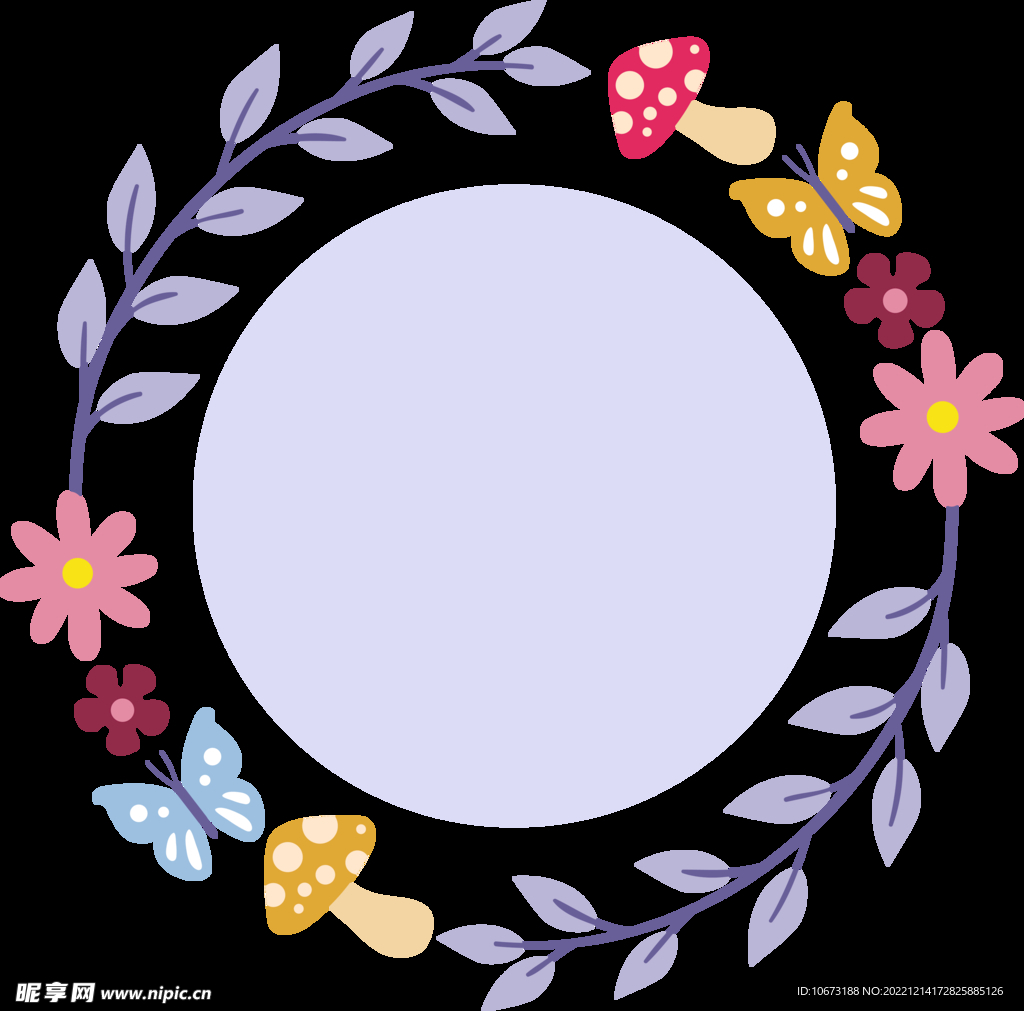 花朵标签免抠图