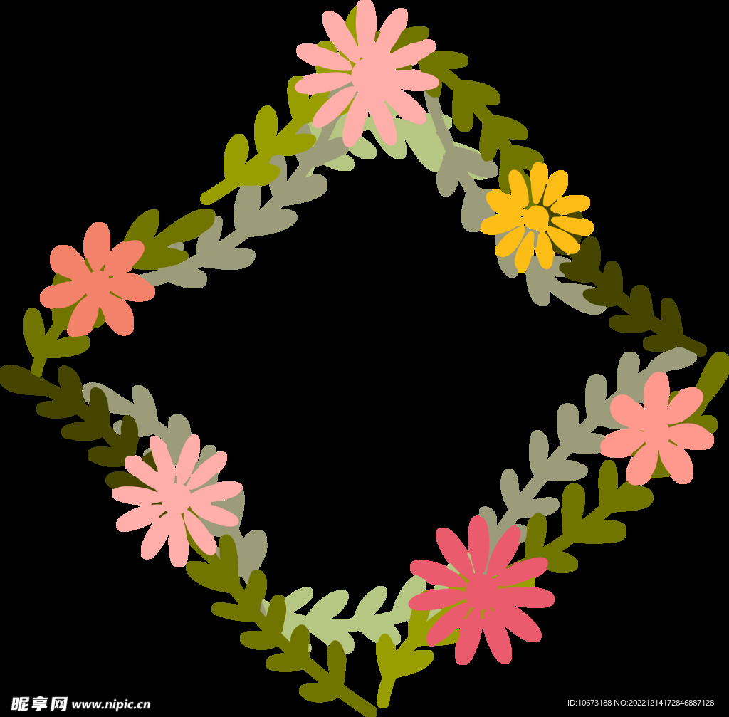 花朵标签免抠图