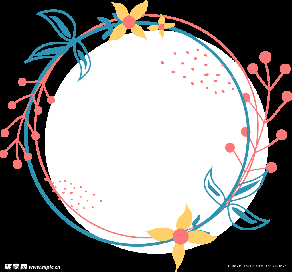 花朵标签免抠图