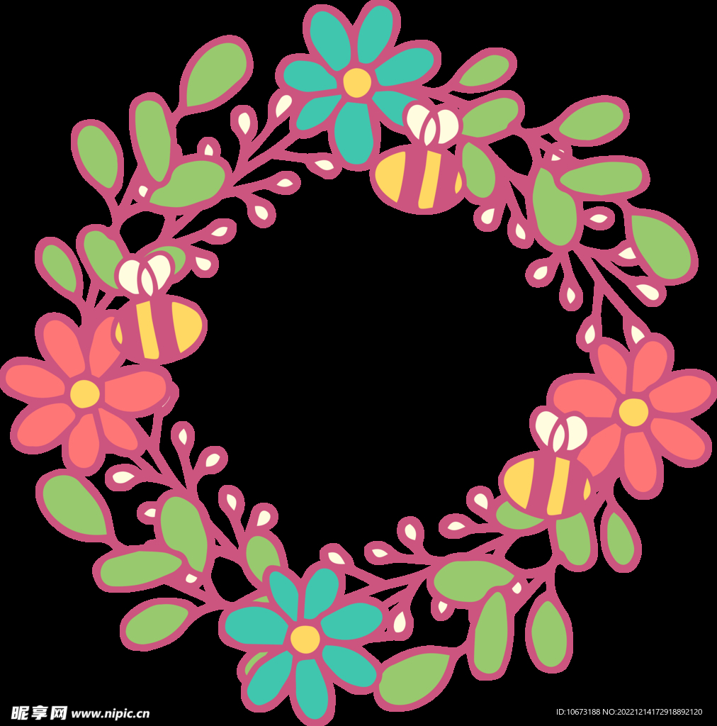 花朵标签免抠图
