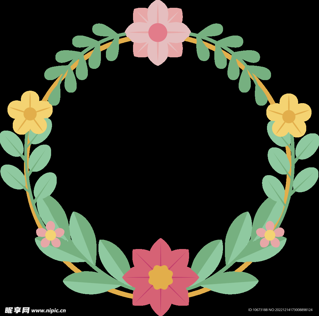 花朵标签免抠图