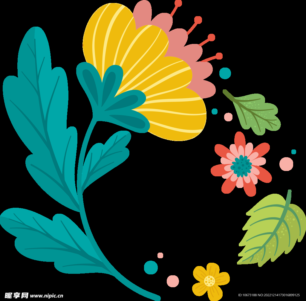 花朵标签免抠图
