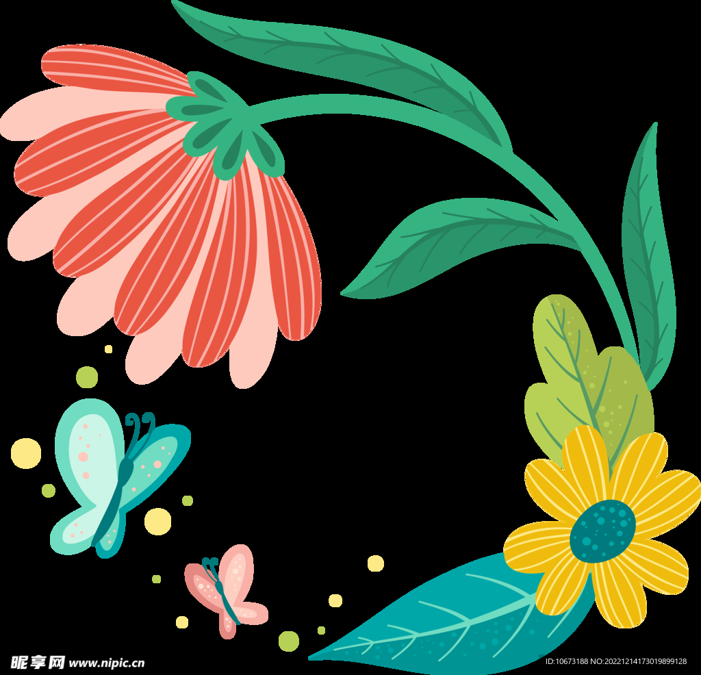 花朵标签免抠图