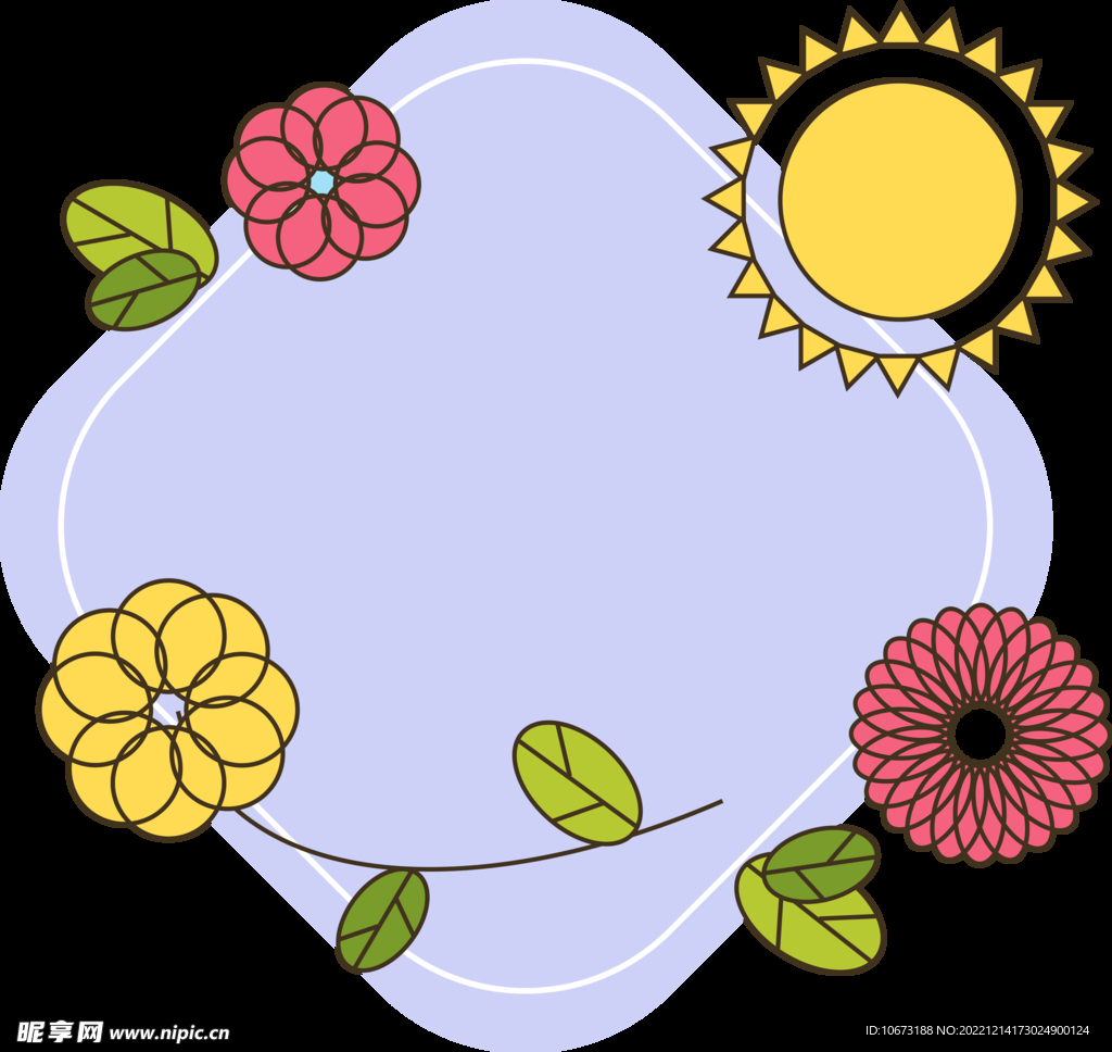 花朵标签免抠图