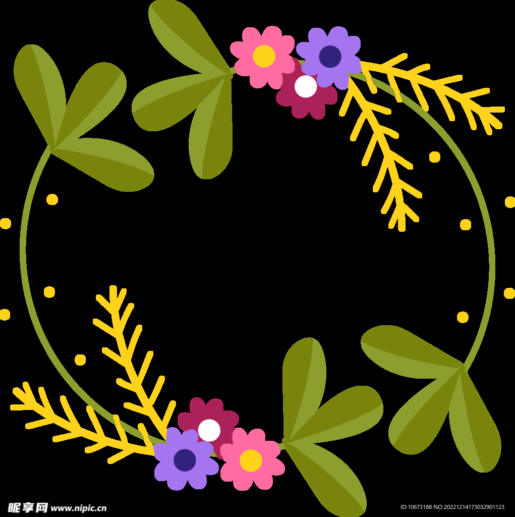 花朵标签免抠图