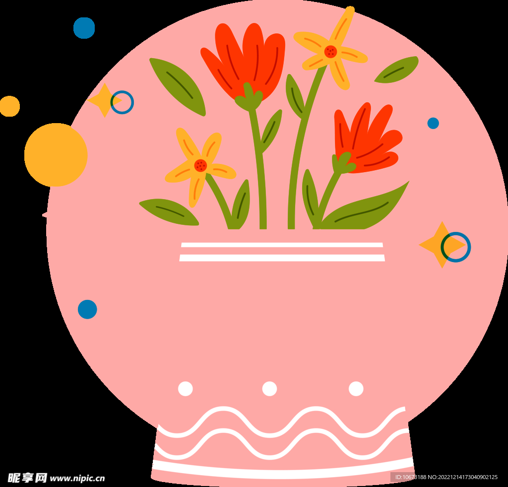 花朵标签免抠图