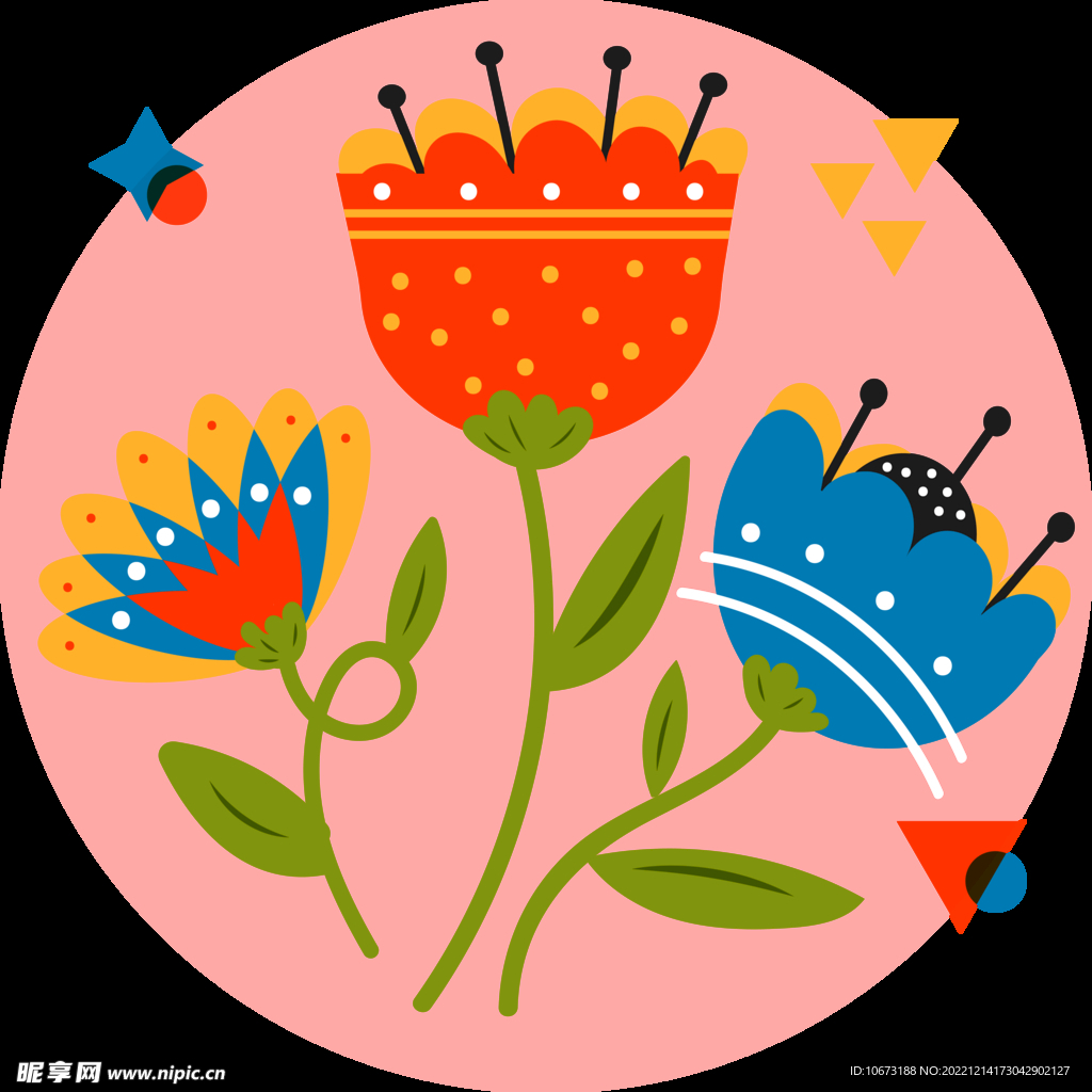花朵标签免抠图