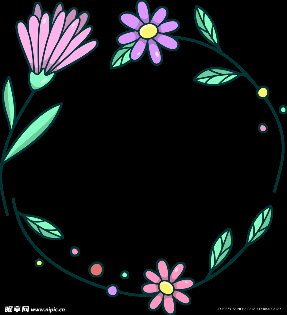 花朵标签免抠图