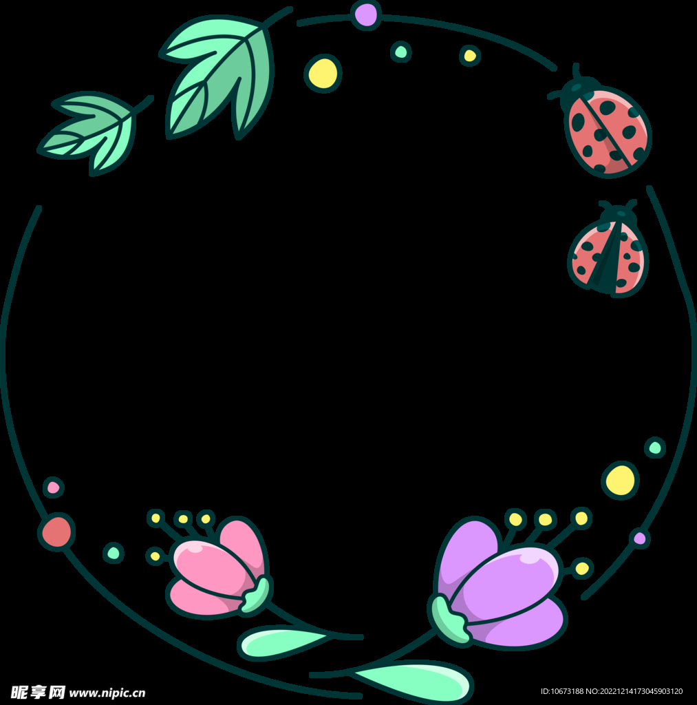 花朵标签免抠图