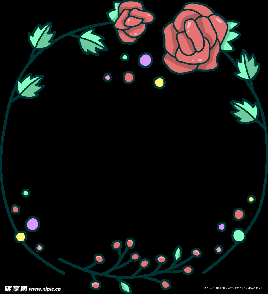 花朵标签免抠图