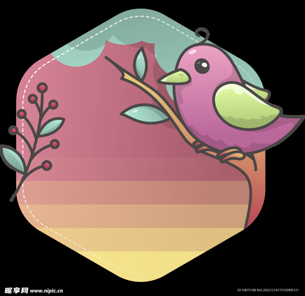花朵标签免抠图