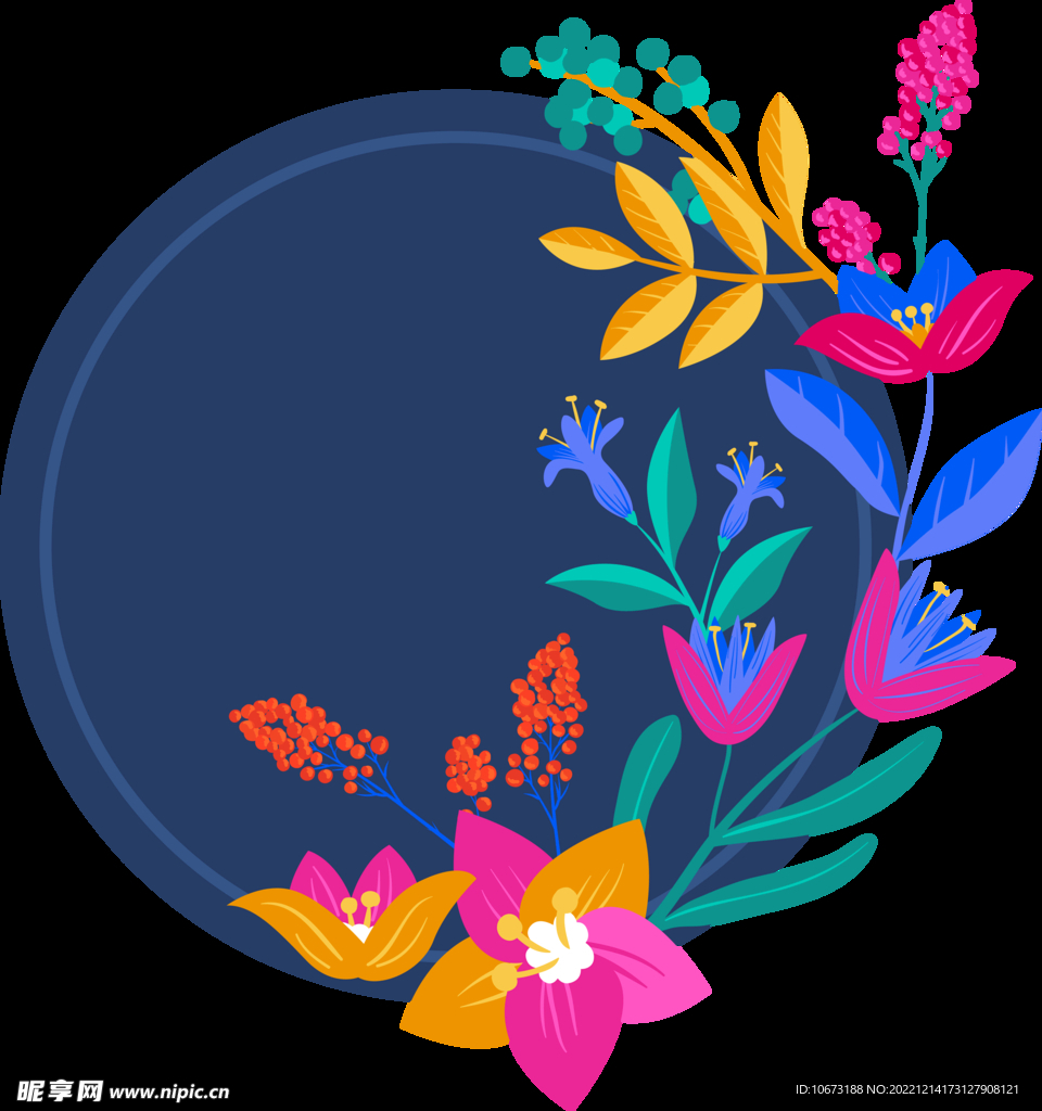 花朵标签免抠图