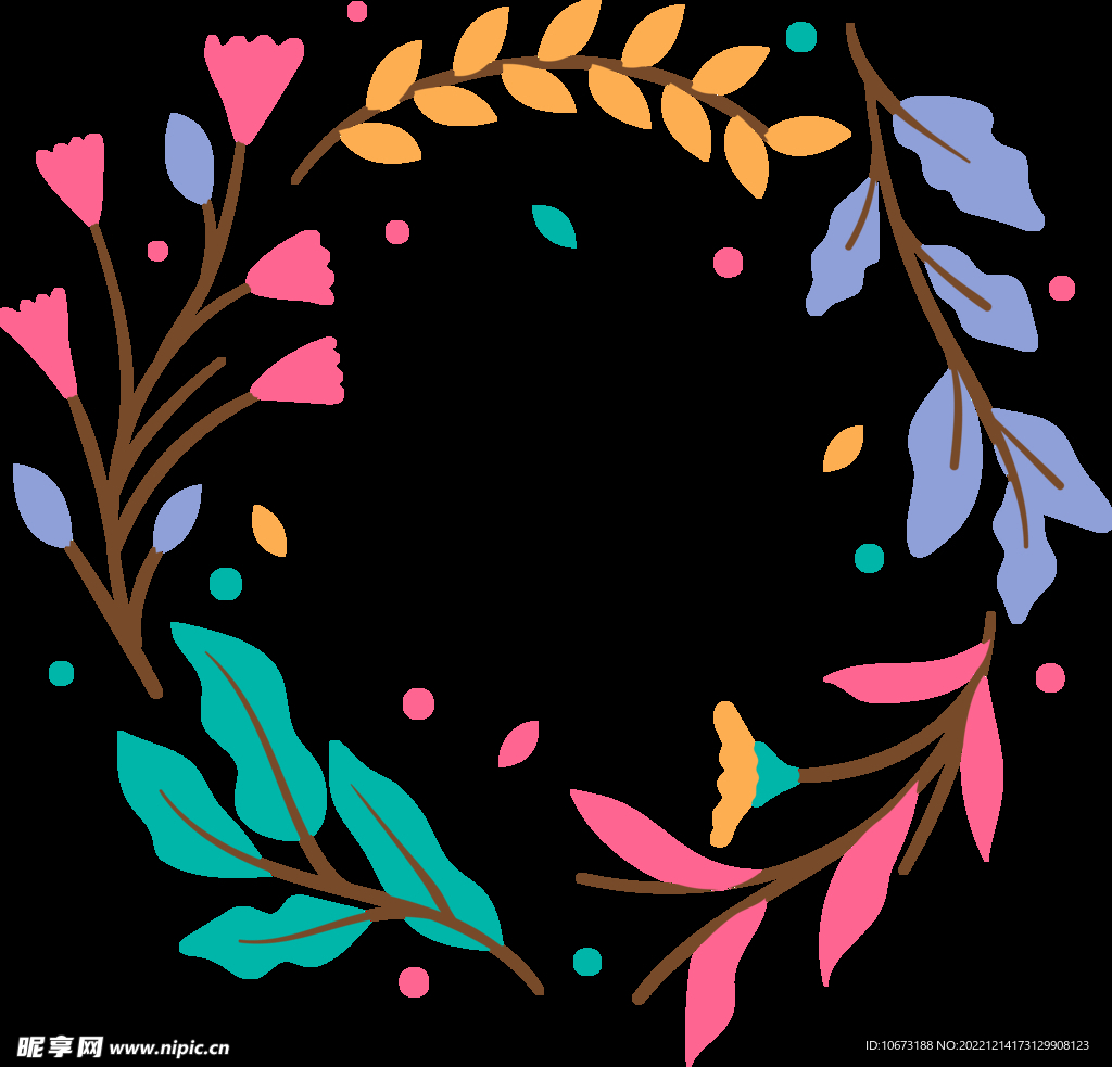 花朵标签免抠图
