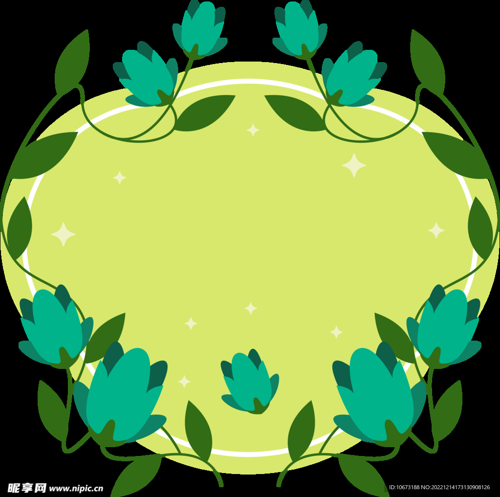 花朵标签免抠图