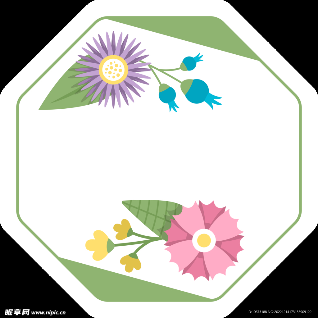 花朵标签免抠图