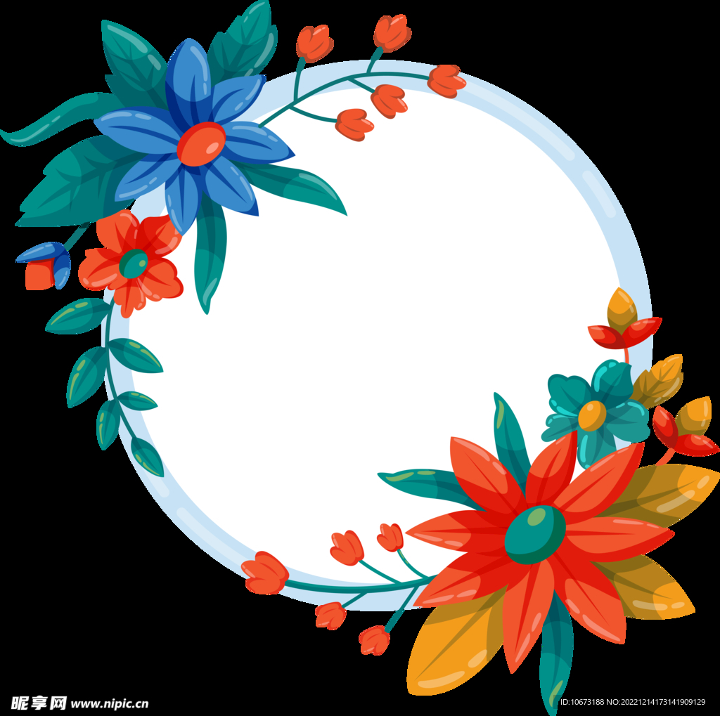 花朵标签免抠图
